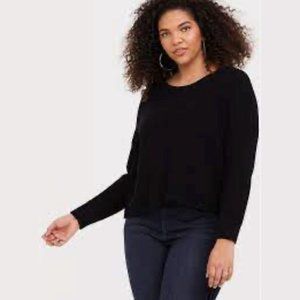 Torrid Cropped Pullover Sweater in Black, 5